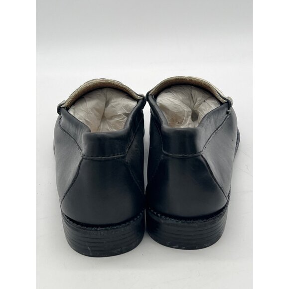 G.H. Bass Womens Black & White Penny Loafers Size 6M Leather Classic Slip-On Sho - Picture 4 of 11